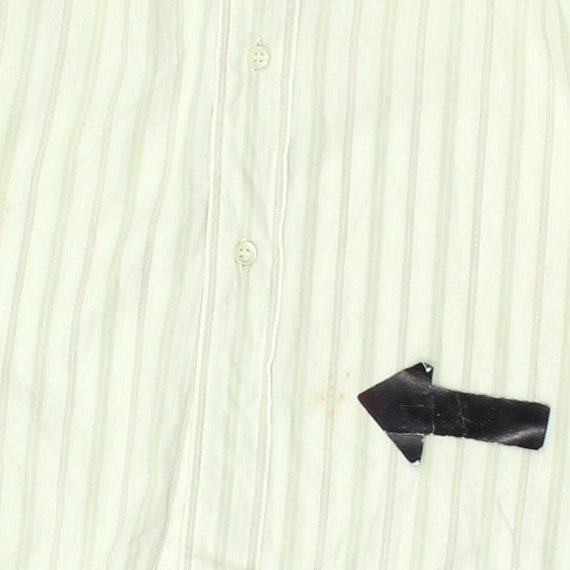 Yves Saint Laurent Mens White Striped Shirt | Vin… - image 4