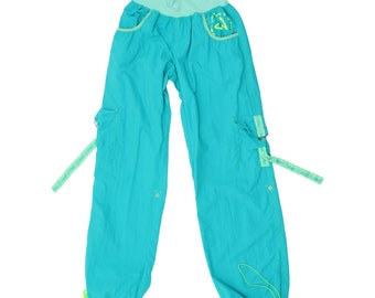 Zumba Womens Blue Turquoise Trousers | Vintage Fitness Pants Dance Gym Exercise