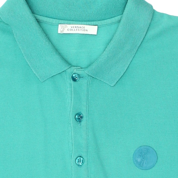 Versace Collection Mens Green Polo Shirt | Vintag… - image 2