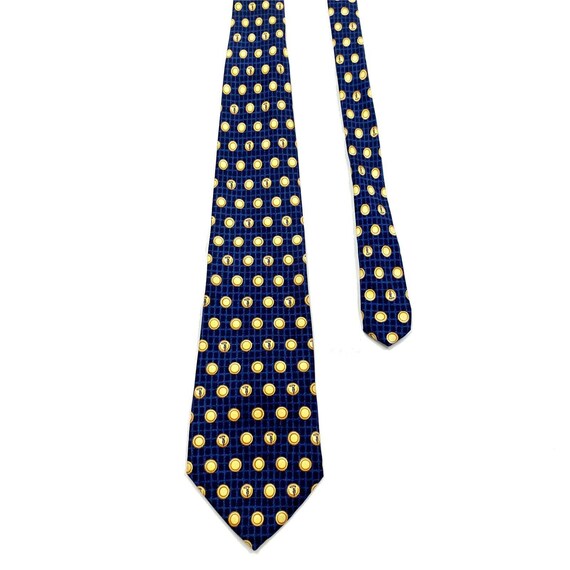 Trussardi Uomo Dot Pattern Silk Tie | Vintage Lux… - image 1