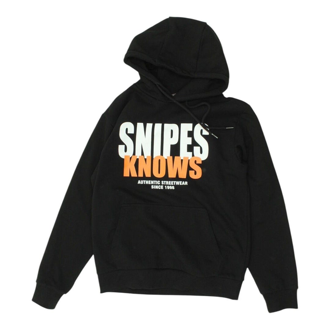 Snipes Knows Black Hoodie | Mens Designer Pullover Casual Streetwear ...