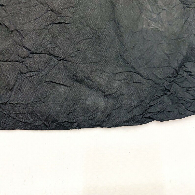 Nicole Miller Crinkled Maxi Skirt Vintage High End Stretchy Designer Black VTG