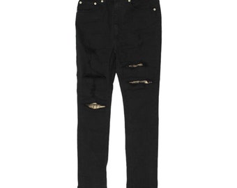 Dondup Distressed Damen Schwarze Röhrenjeans | Vintage High End Designer Denim