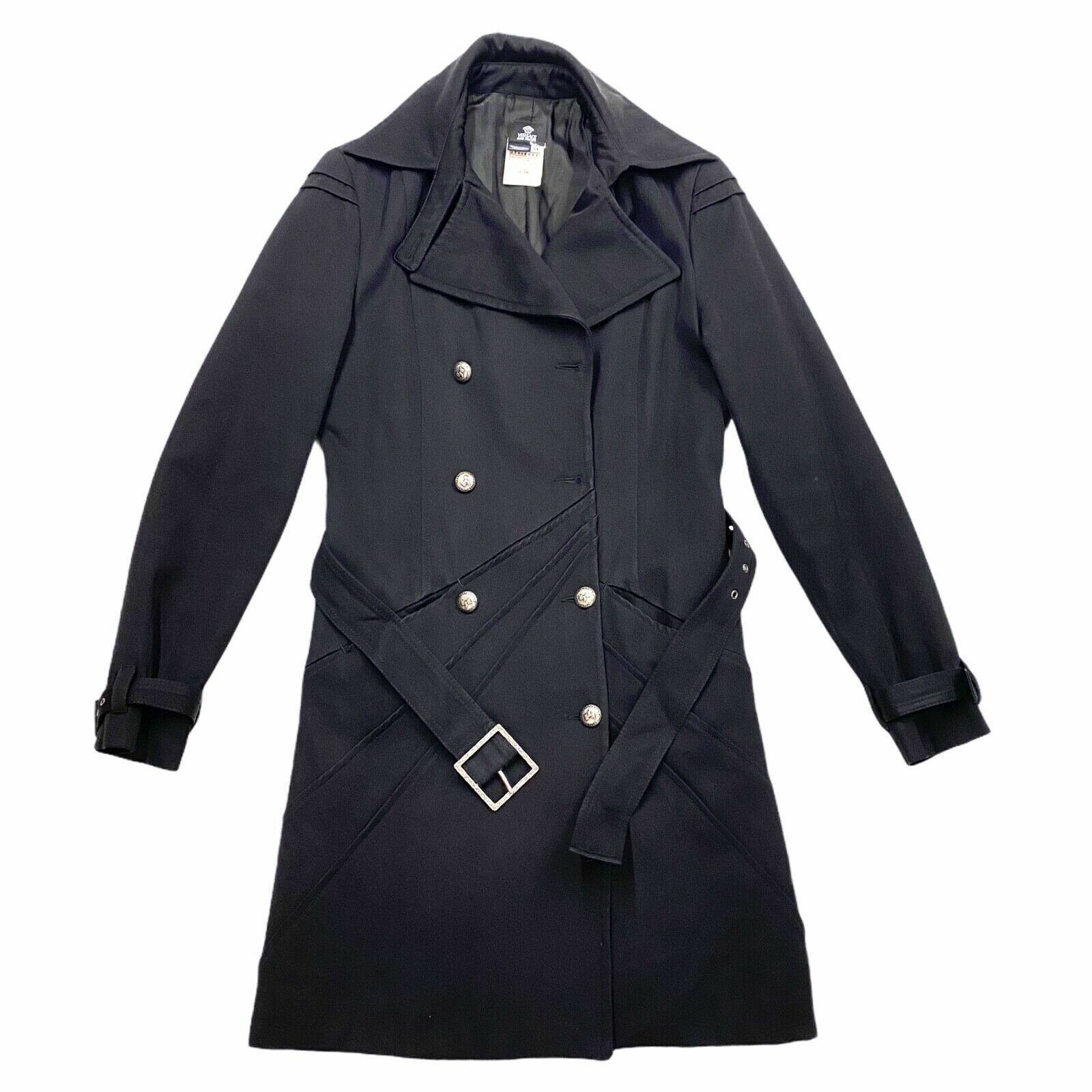 Versace Long Womens Trench Coat Vintage Luxury Designer Etsy