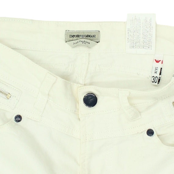 Emporio Armani Mens White Skinny Jeans | Vintage … - image 3