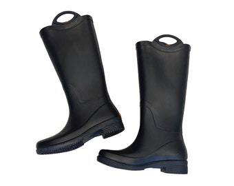 Swims Womens Wellington Boots | Designer Countryside Festival Rain Wellies Black