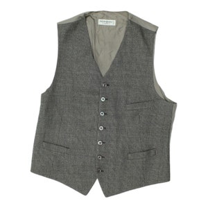 Vintage Yves Saint Laurent Vest Preppy Classic Gray Vest Sz 46 Men s Vest Women s Vests 2000s YSL Designer Mens Suit Vest Etsy