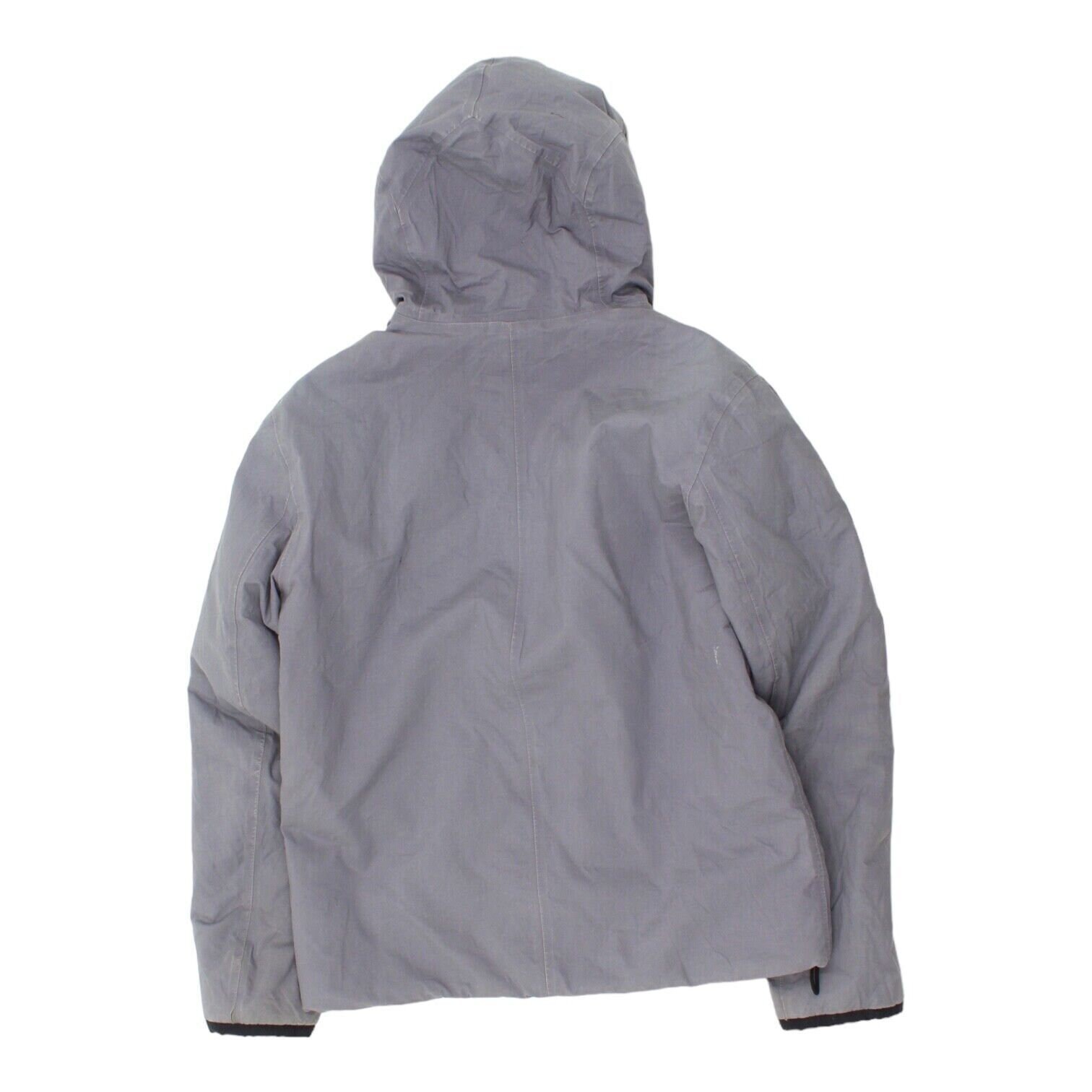 Stone Island Mens Blue Grey Quilted Rain Jacket High End Designer Hooded VTG