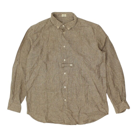 Smith & Wesson Mens Brown Button Down Shirt Vintage Western Style 