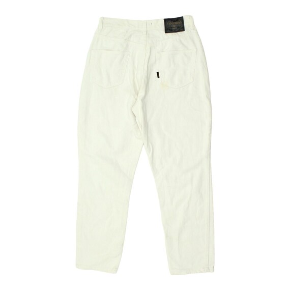 Valentino Mens White High Waisted Tapered Jeans |… - image 2