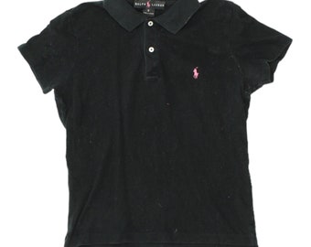 Ralph Lauren Polo negro para mujer / Vintage High End Designer Sports Casual