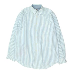 Tommy Hilfiger Mens Shirt | Blue Striped Button Down Collar Designer Formal