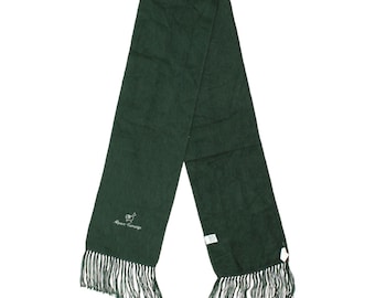 Sciarpa con nappe verdi da uomo e donna Alpaca Camargo / VTG di lusso vintage di fascia alta
