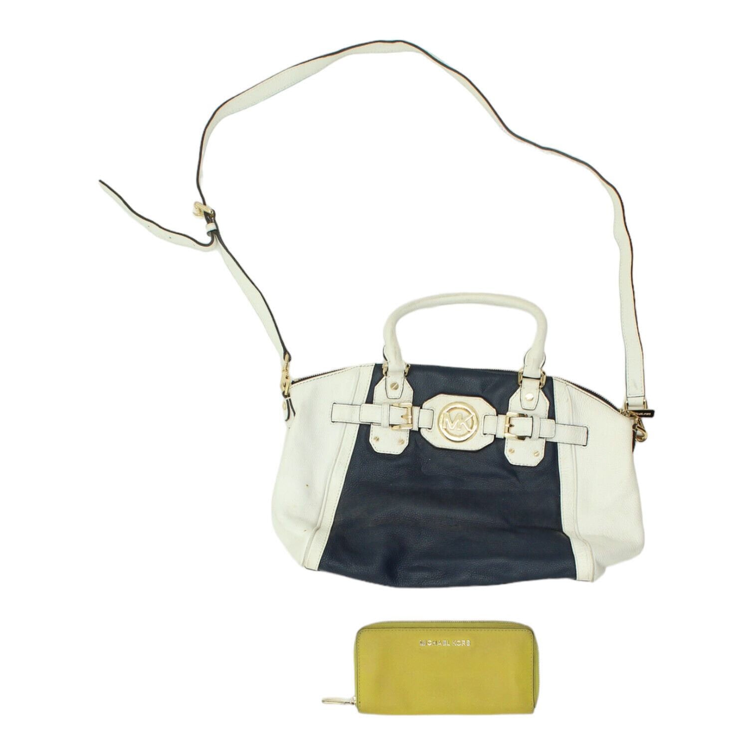 Michael Kors mujer blanco azul bandolera bolso vintage disenador senoras bolso VTG Etsy Mexico