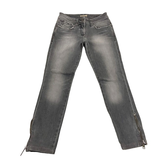 Burberry Brit Women s Low Rise Slim Fit Jeans Vintage Designer Grey Denim VTG Etsy Ireland