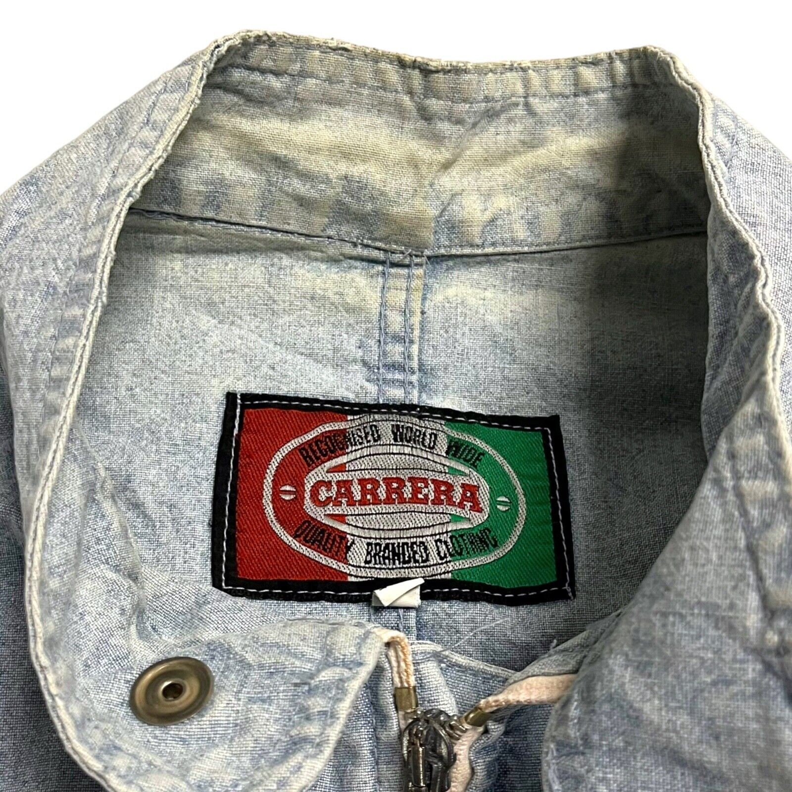Carrera Denim Bomber Jean Jacket Vintage High End Designer - Etsy