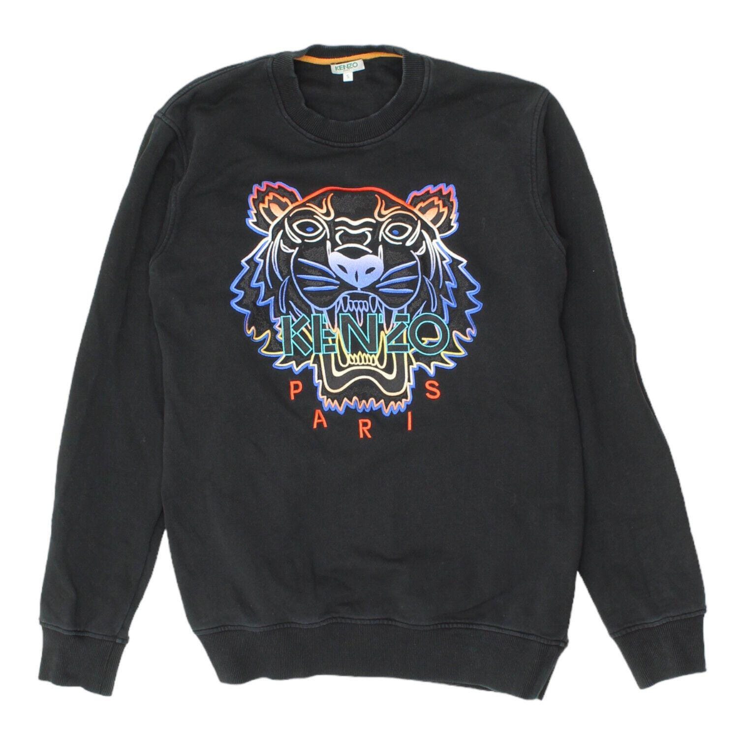 Felpa Kenzo Tuta Kenzo Con Scritta Sulla Gamba Felpa Nera Da Uomo