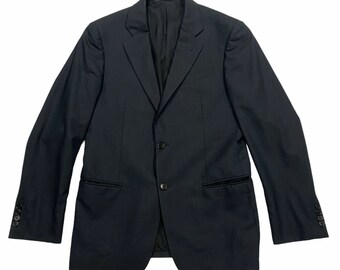 Armani Collezioni Blazer Jacket | Vintage High End Designer Black Suit IT48 VTG