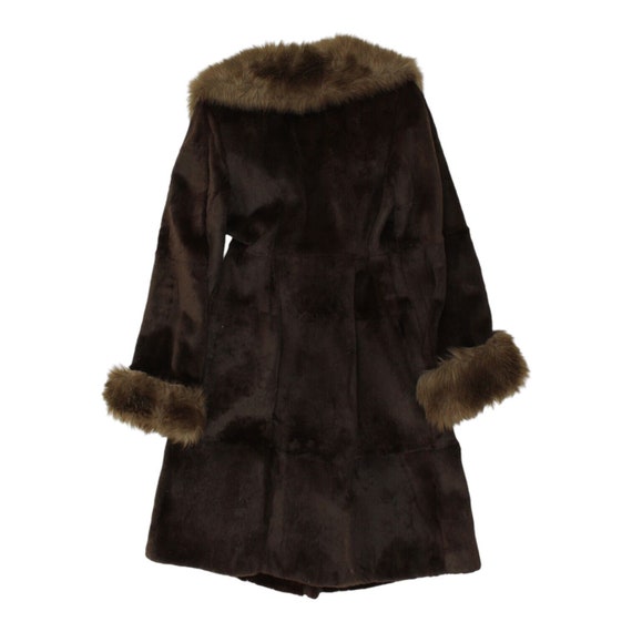 Kara Trutnov Womens Long Brown Real Fur Overcoat … - image 2