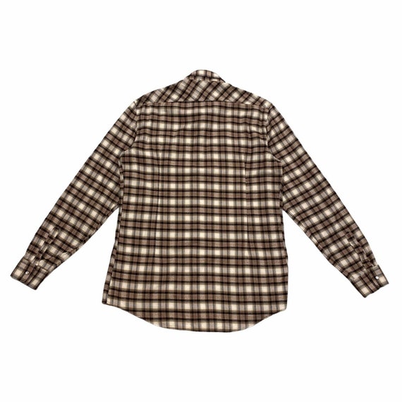 Grey Daniele Alessandrini Flannel Plaid Snap Popp… - image 2