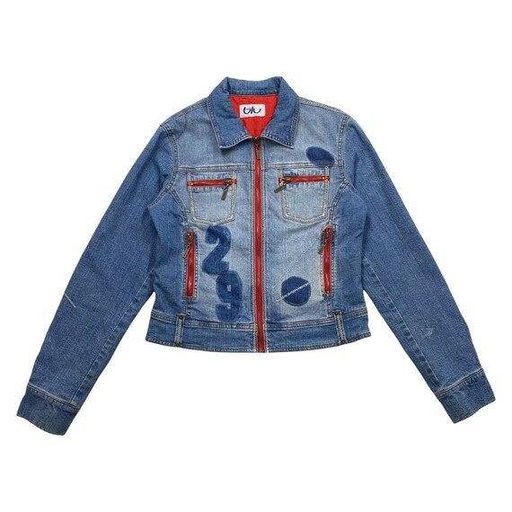 Byblos Blu Womens Quilted Denim Jean 