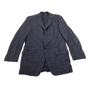 Aquascutum Aqua Sport Blazer Jacket | Vintage High End Designer Suit Dark Navy
