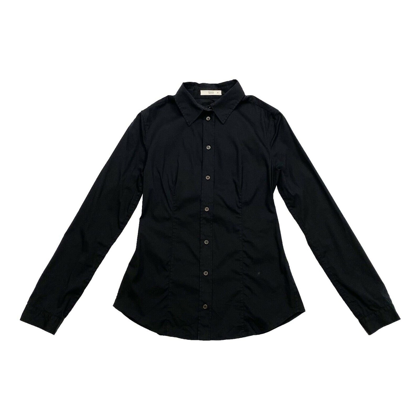 Prada Womens Button Up Work Shirt Vintage High End Luxury | Etsy