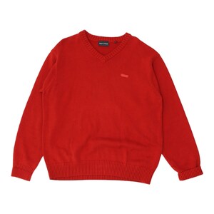 Marc O&#39;Polo Mens Red Cotton Knit Jumper | Vintage High End Designer Sweater VTG