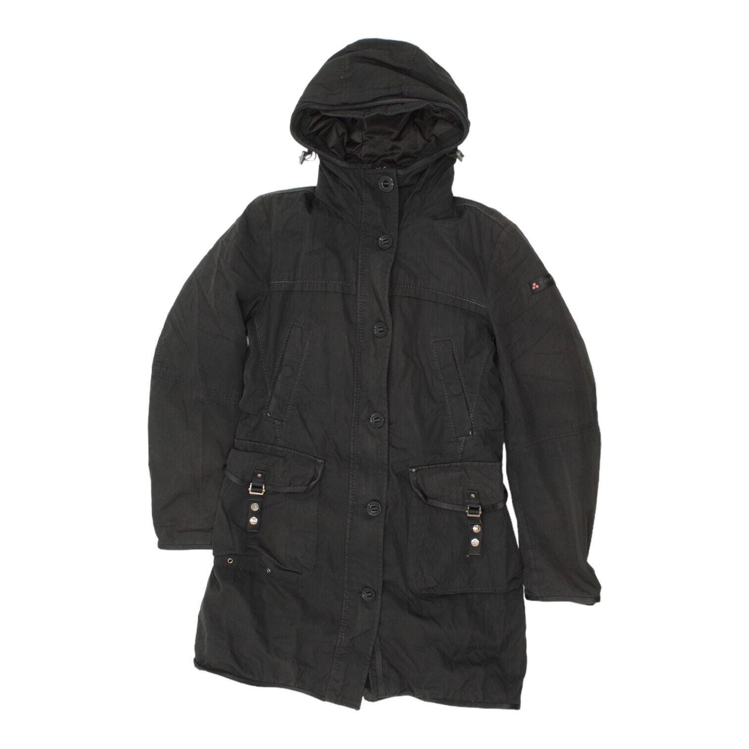 Peuterey Womens Black Padded Goose Down Hooded Coat