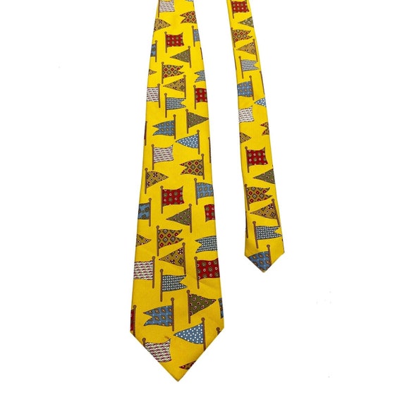 Etro Flag Pattern Silk Tie | Vintage Luxury High … - image 2
