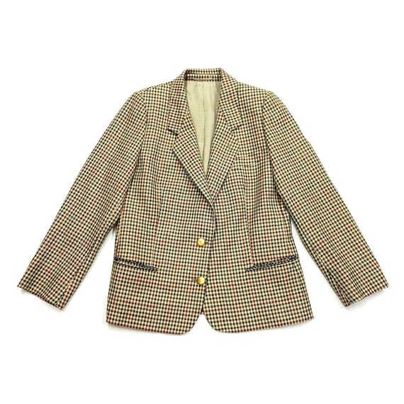 Burberrys Womens Houndstooth Blazer Jacket | Vinta
