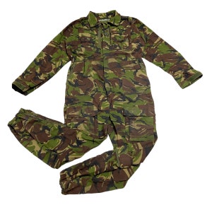 Military Camouflage Crewman Coverall Bodysuit | Vintage Army Surplus Green VTG