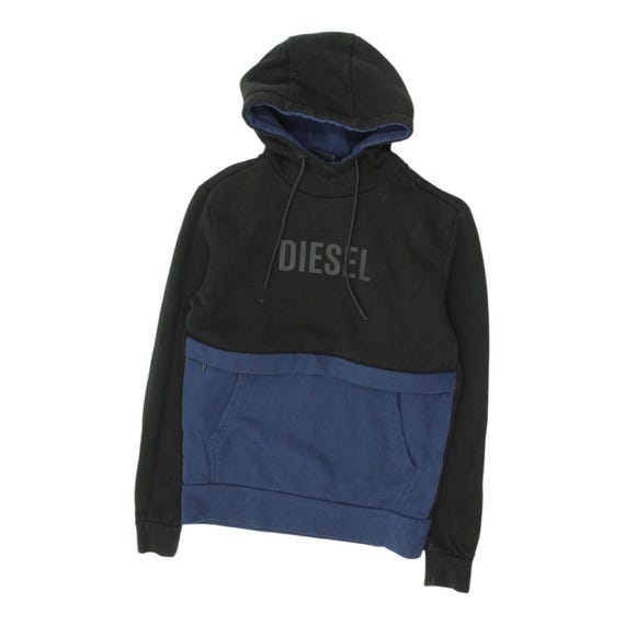 Sweat à capuche Diesel noir bleu Pull à capuche décontracté pour