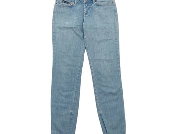 Dolce & Gabbana Jeans cónicos azules de tiro bajo para mujer / Vintage Designer Denim VTG