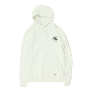 Diesel Mens White Casual Pullover Hoodie | Vintage High End Designer Hoody VTG
