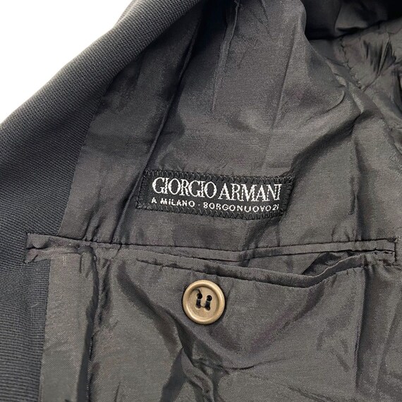 Giorgio Armani Black 3 Button Blazer Jacket | Vin… - image 2