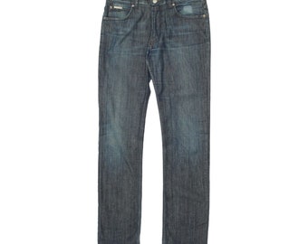 Armani Collezioni Hombres Azul Jeans Rectos / Vintage Diseñador de Lujo Denim VTG