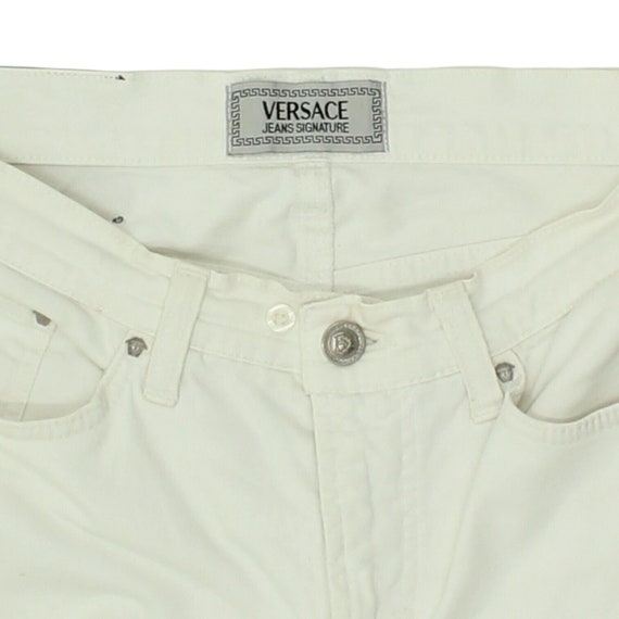 Versace Womens White Slim Fit Low Rise Jeans | Vi… - image 3