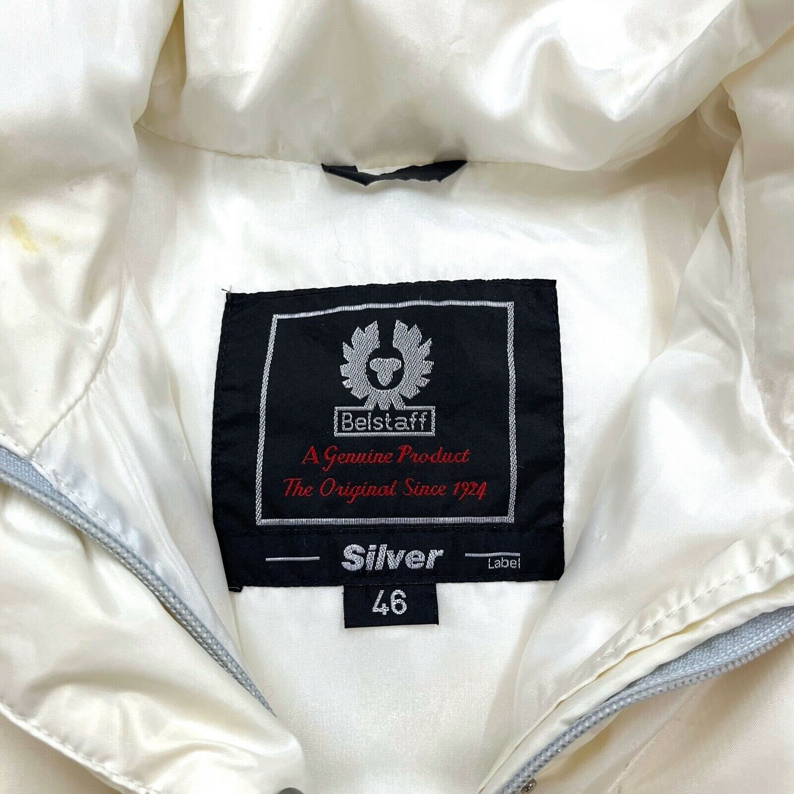 Belstaff Silver Label Nylon Puffer Jacket Vintage Designer Down Padded White Etsy UK