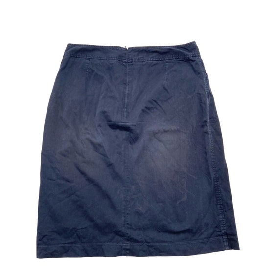 Aquascutum Navy Blue Knee Length Skirt | Vintage … - image 2