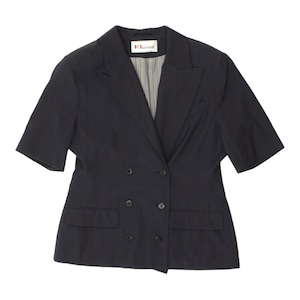 Karl Lagerfeld Womens Purple Short Sleeve Blazer Jacket | Vintage Designer VTG