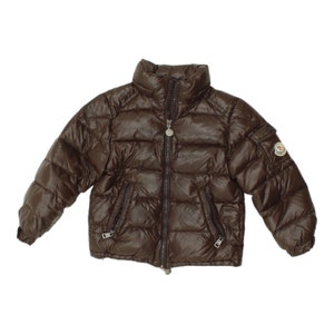 Moncler Boys Girls Brown Puffer Jacket Vintage High End Kids