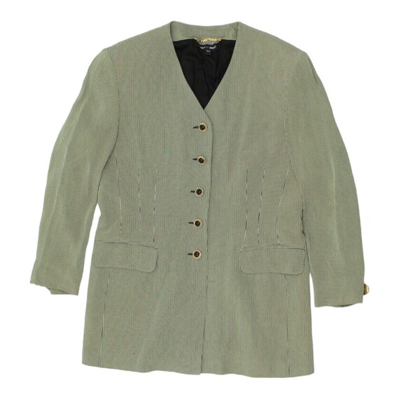 ジャケット・アウター EMPORIO ARMANI 90s Collarless Coat Emporio Armani Womens Collarless Blazer Style Jacket