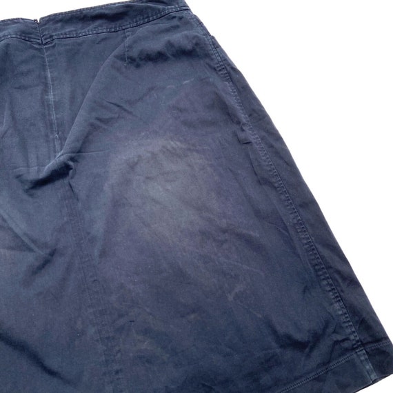 Aquascutum Navy Blue Knee Length Skirt | Vintage … - image 4