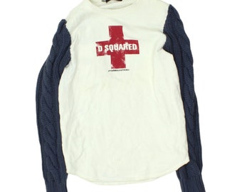 Dsquared2 Pharmaceutical Mens White Logo Sweatshirt | Vintage High End Designer