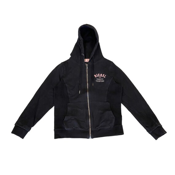 Diesel Varsity Champion Women s Full Zip Hoodie Vintage Designer Blac Hoody Etsy Australia