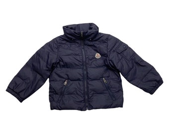 Moncler Età 2 Bambini Piumino Piumino / Designer Vintage di fascia alta Blu Navy VTG