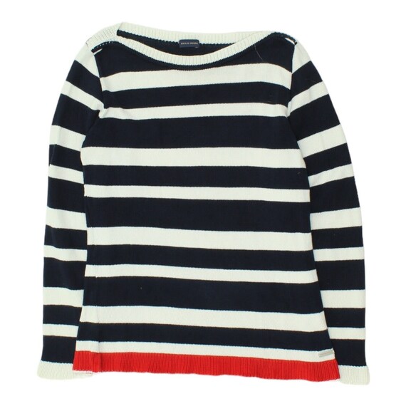 Paul & Shark Womens Navy Striped Cotton Jumper | Vintage Designer Sweater VTG