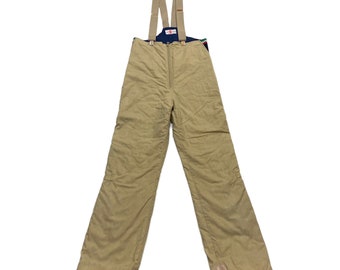 Colmar Ski Salopettes | Vintage Designer Beige Winter Sports Snow Gear VTG