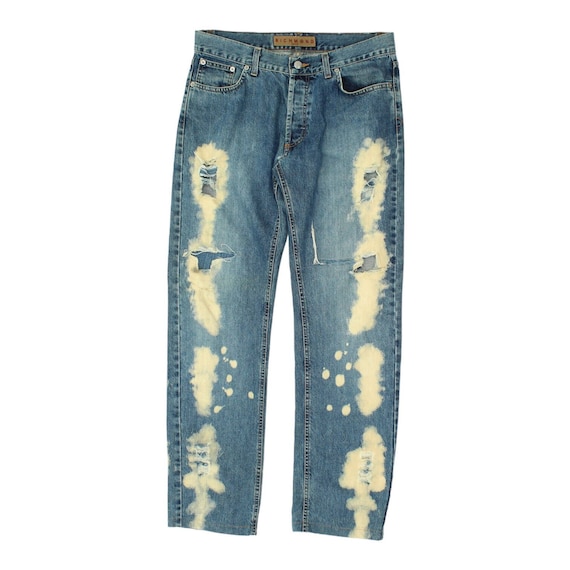 Buy John Richmond Denim Mens Blue Distressed Jeans Vintage High 
